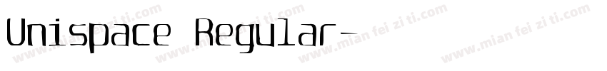 Unispace Regular字体转换